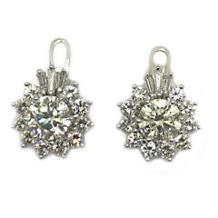 Pendiente rosetón diamantes vintage