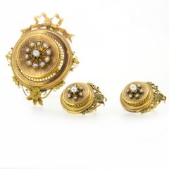 Set pendientes y broche años 20