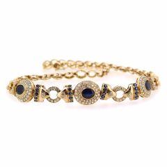 Gargantilla con zafiros y diamantes