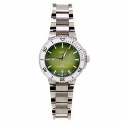 Reloj Oris Aquis Date 41,5 automático, acero, esfera verde
