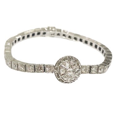 Colgante diamantes con cadena S.XIX